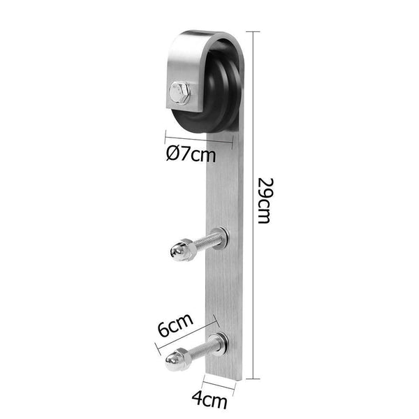 ETIASQSA Adjustable Floor Guide For Barn Doors, Black Roller