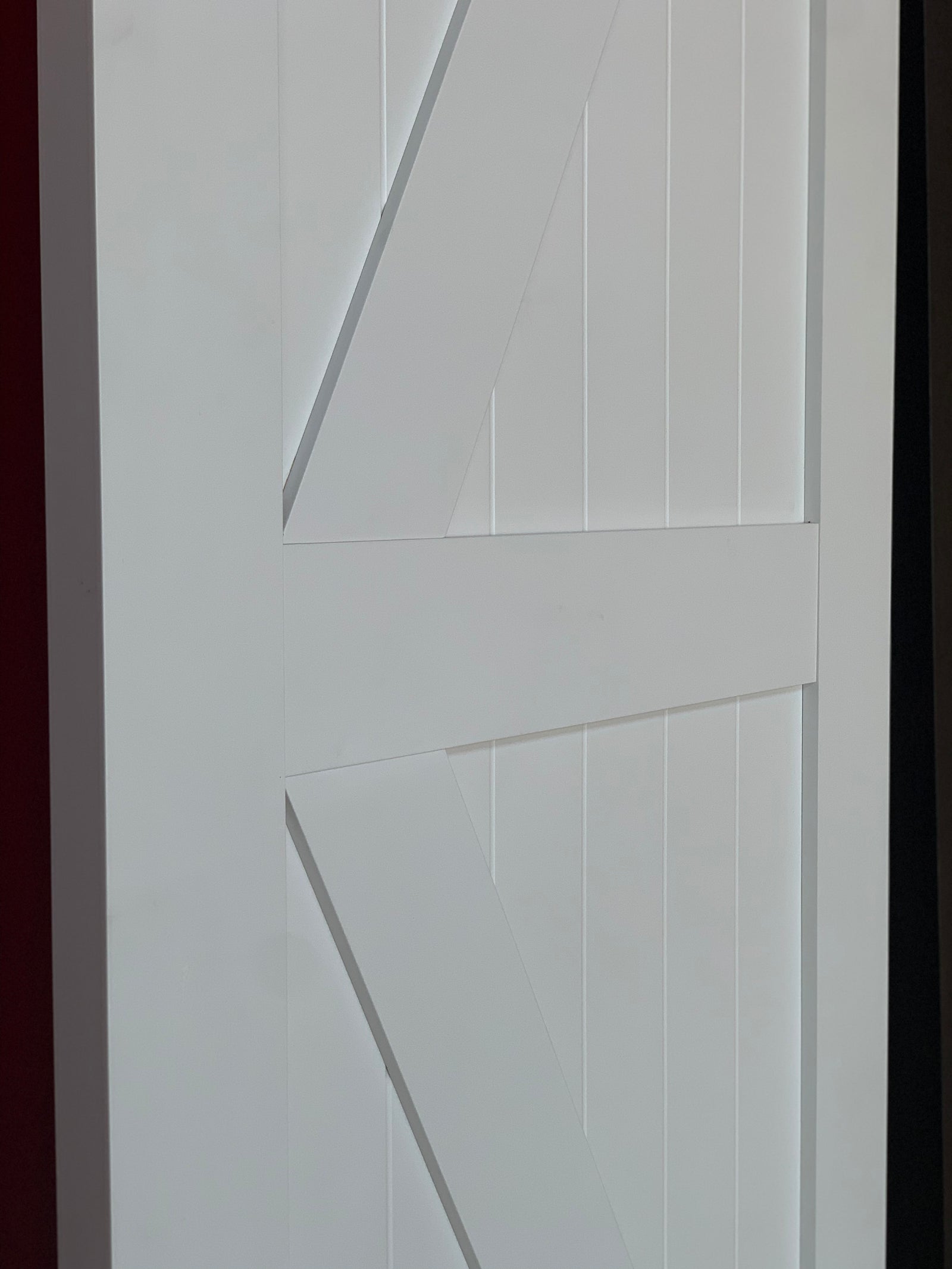 K-Brace Off-White Internal Doors Barn Door D05W
