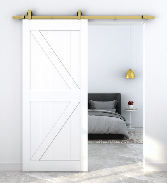 Golden Finish Sliding Barn Door Hardware GB01