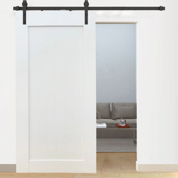Painted White Barn Door VD01W Package Deal