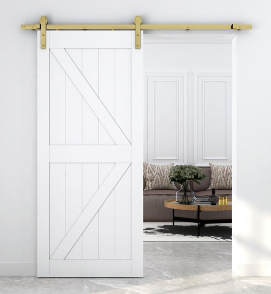 Golden Finish Sliding Barn Door Hardware GB02