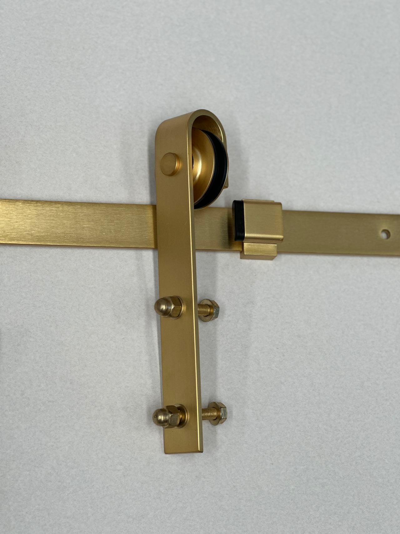 Brass / Golden Finish Sliding Barn Door Hardware GB02