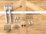 White Finish Sliding Barn Door Hardware BB02W